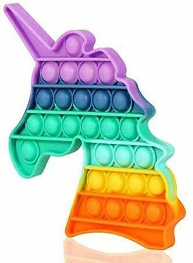 Evisha Pop It Fidget Toy Push Pop Bubble Stress Anxiety Fidget Sensory for Autism Stress Relief Toy Unicorn - Image 4